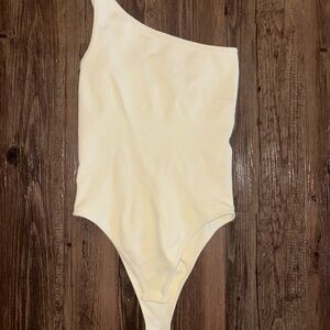 One-Shoulder Cream Bodysuit